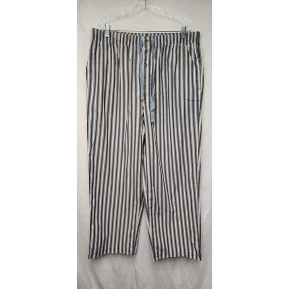 CREMIEUX LOUNGWEAR PLAID GRAY/BLUE ELASTIC DRAWSTRING PAJAMA PANTS SIZE XL - Picture 2 of 6